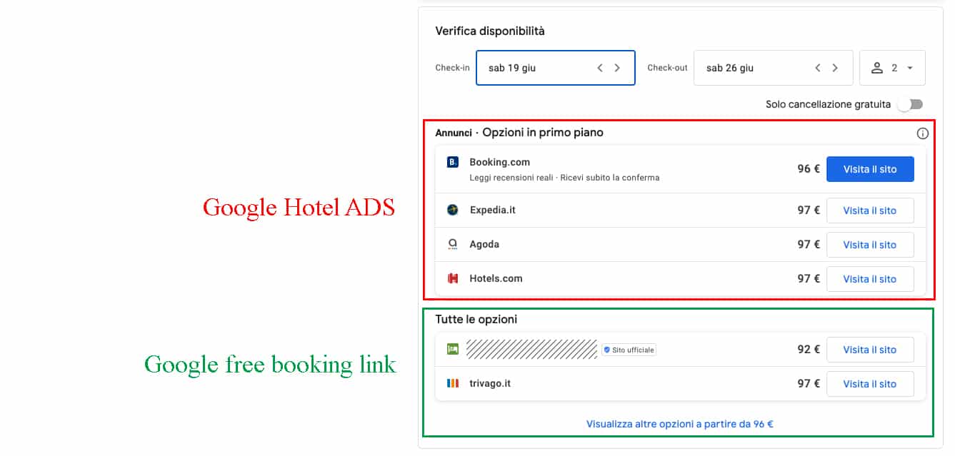 Google free booking link