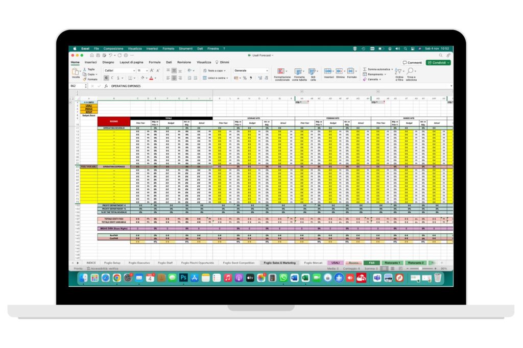 File Excel USALI Room Division - Riccardo Peccianti